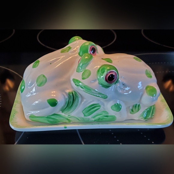Kitchen Vintage 1973 Frog Butter Dish Made In Japan Poshmark